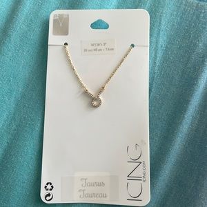 Gold Bling Taurus Icing Necklace